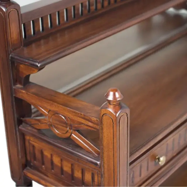 Этажерка из массива с 2 ящиками MSMU.534 H301 купить в интернет магазине Мебель из массива. Звоните +7 495 961-63-63 Мебель Индонезии