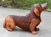 Деревянная фигурка ручной работы "Собака" с коричневой полировкой  